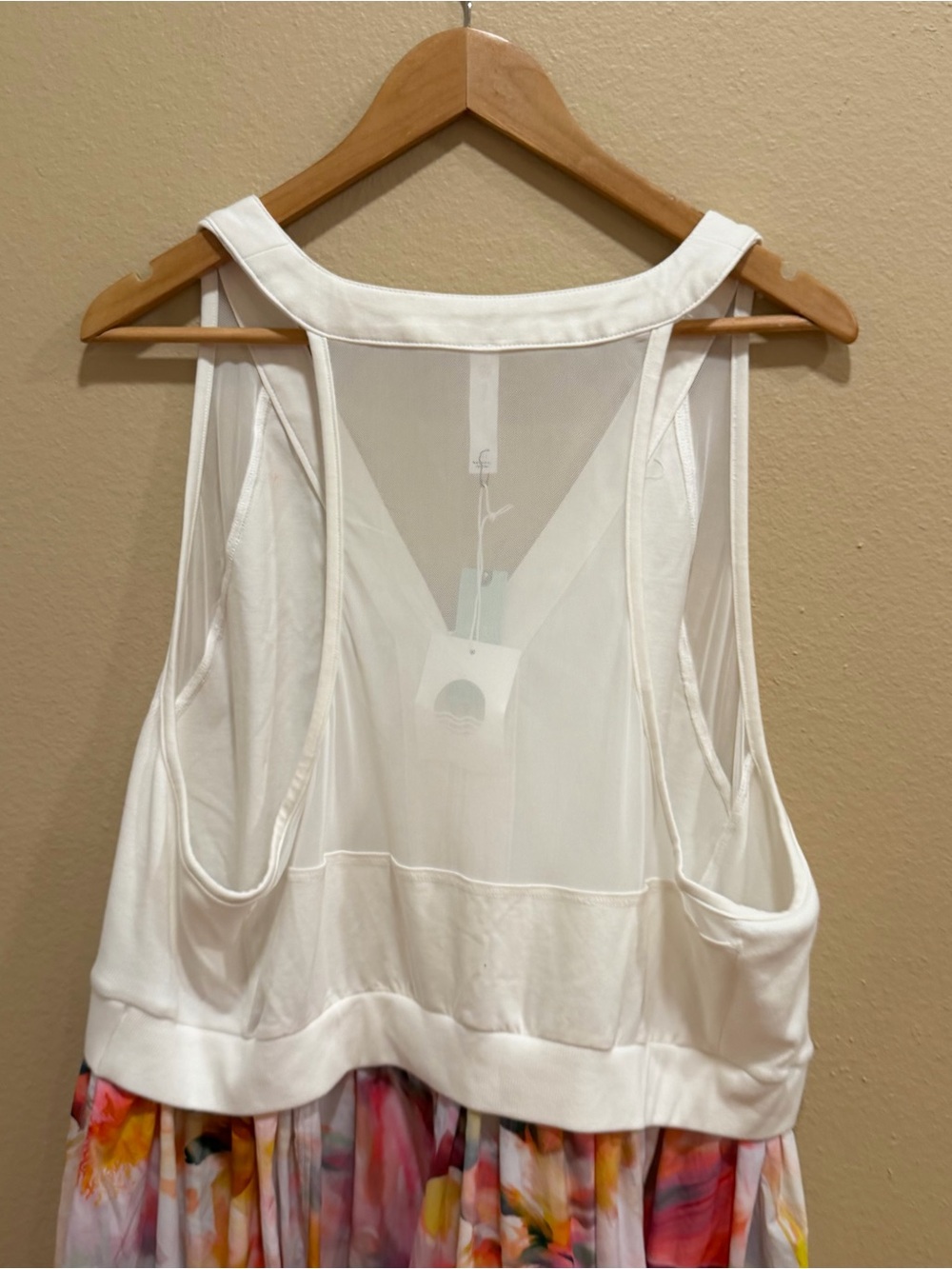 Anthropologie Daily Practice White Watercolor Mini Dress 3X - Picture 6 of 12